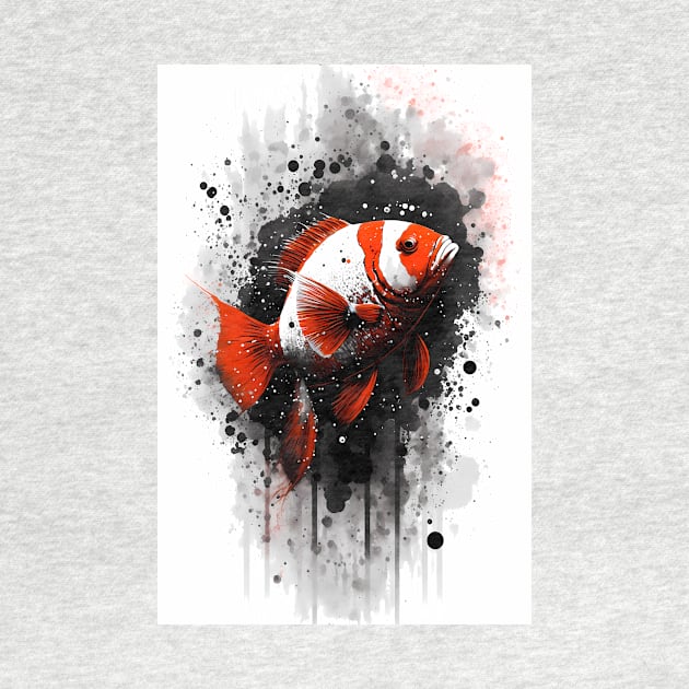 Clownfish Ink Painting by TortillaChief